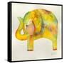 Yellow Elephant-Wyanne-Framed Stretched Canvas