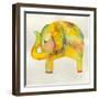 Yellow Elephant-Wyanne-Framed Giclee Print