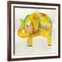 Yellow Elephant-Wyanne-Framed Giclee Print