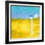 Yellow Field II-Hyunah Kim-Framed Art Print