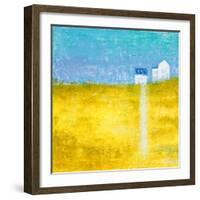 Yellow Field II-Hyunah Kim-Framed Art Print