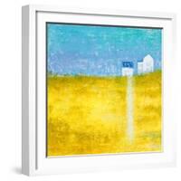 Yellow Field II-Hyunah Kim-Framed Art Print