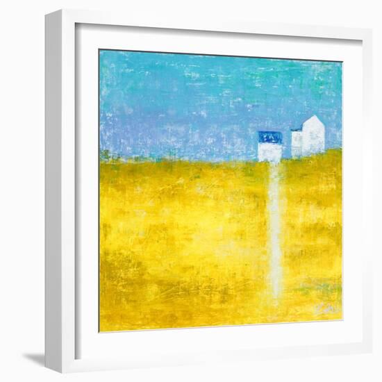 Yellow Field II-Hyunah Kim-Framed Art Print