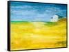 Yellow Field-Hyunah Kim-Framed Stretched Canvas