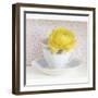 Yellow Flower in Cup and Saucer-Tom Quartermaine-Framed Giclee Print