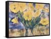 Yellow Flowers, 1924 (Pastel on Paper)-Christian Rohlfs-Framed Stretched Canvas