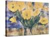 Yellow Flowers, 1924 (Pastel on Paper)-Christian Rohlfs-Stretched Canvas