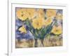 Yellow Flowers, 1924 (Pastel on Paper)-Christian Rohlfs-Framed Giclee Print