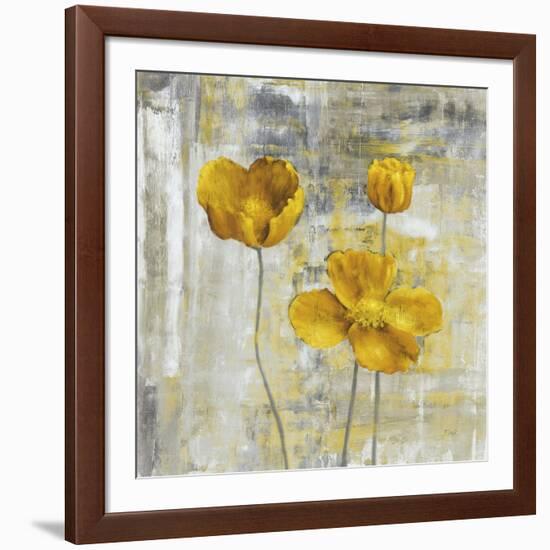 Yellow Flowers II-Carol Black-Framed Art Print