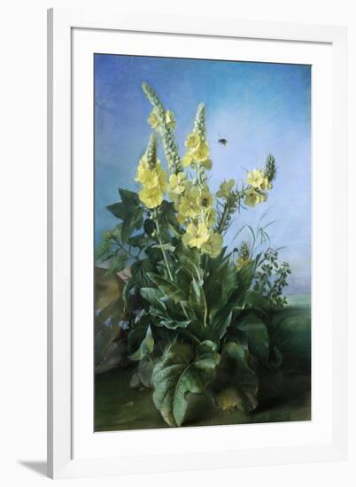 Yellow Flowers in Front of the Blue Sky-Louis-Apollinaire Sicard-Framed Giclee Print