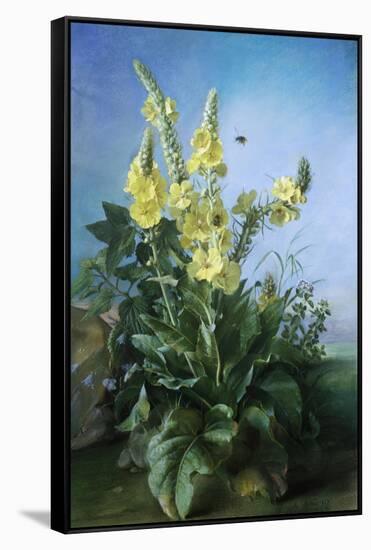 Yellow Flowers in Front of the Blue Sky-Louis-Apollinaire Sicard-Framed Stretched Canvas