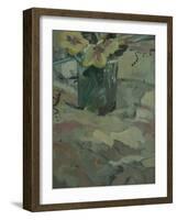 Yellow Flowers in Green Pot, 2009-Pat Maclaurin-Framed Giclee Print