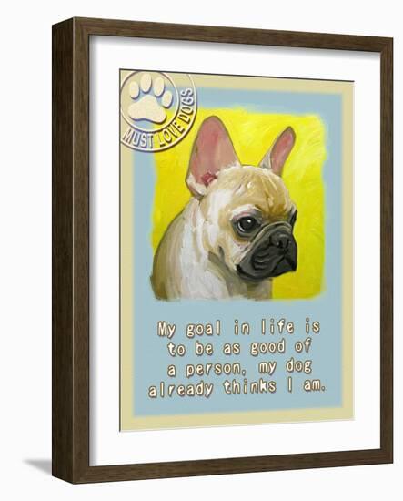 Yellow French Bulldog-Cathy Cute-Framed Giclee Print