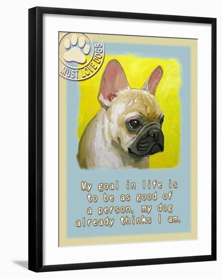 Yellow French Bulldog-Cathy Cute-Framed Premium Giclee Print