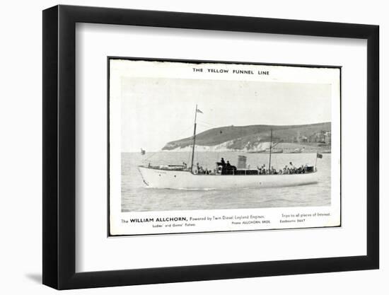 Yellow Funnel Line, William Allchorn, Leyland Engines-null-Framed Photographic Print