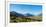 Yellow grass field with large mountains in the distance, South Island, New Zealand, Pacific-Logan Brown-Framed Photographic Print