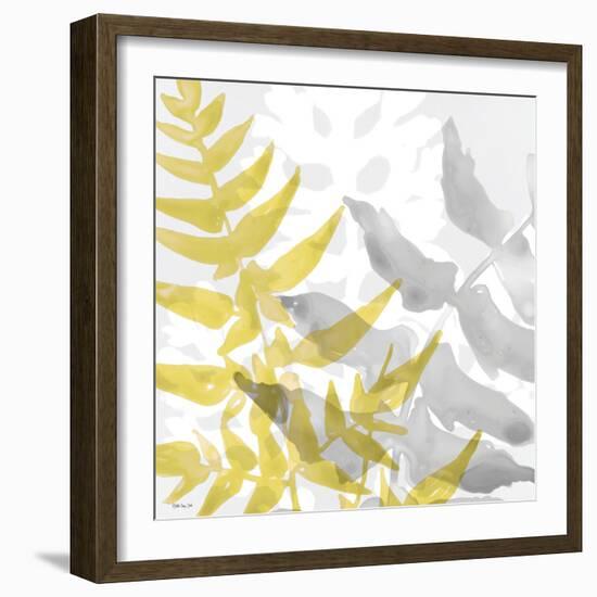 Yellow-Gray Leaves 2-Stellar Design Studio-Framed Art Print