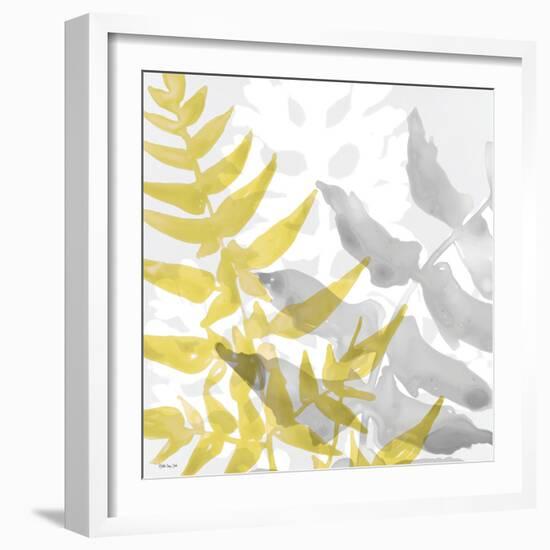 Yellow-Gray Leaves 2-Stellar Design Studio-Framed Art Print