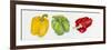 Yellow, Green, and Red Peppers-Joanne Porter-Framed Giclee Print