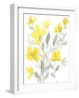 Yellow & Grey Garden I-Jennifer Goldberger-Framed Art Print