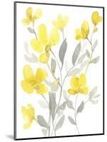 Yellow & Grey Garden I-Jennifer Goldberger-Mounted Art Print