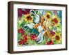 Yellow Haired Sunflower Fairy-sylvia pimental-Framed Art Print