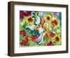 Yellow Haired Sunflower Fairy-sylvia pimental-Framed Art Print