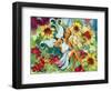 Yellow Haired Sunflower Fairy-sylvia pimental-Framed Art Print