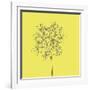 Yellow Happy Flower-Jan Weiss-Framed Art Print