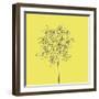 Yellow Happy Flower-Jan Weiss-Framed Art Print