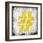 Yellow Hash-Jace Grey-Framed Art Print