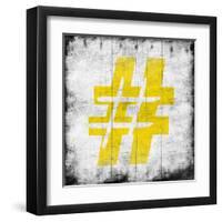 Yellow Hash-Jace Grey-Framed Art Print