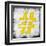 Yellow Hash-Jace Grey-Framed Art Print