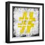 Yellow Hash-Jace Grey-Framed Art Print