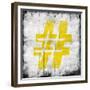 Yellow Hash-Jace Grey-Framed Premium Giclee Print