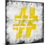 Yellow Hash-Jace Grey-Mounted Premium Giclee Print