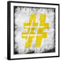 Yellow Hash-Jace Grey-Framed Art Print