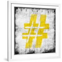 Yellow Hash-Jace Grey-Framed Art Print