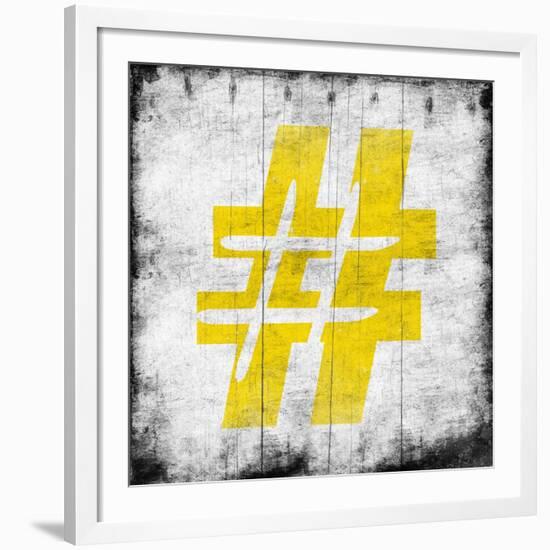 Yellow Hash-Jace Grey-Framed Art Print