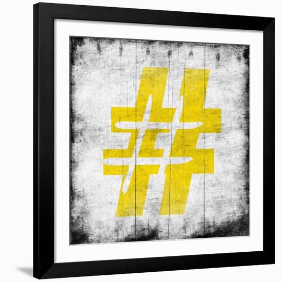 Yellow Hash-Jace Grey-Framed Art Print