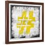 Yellow Hash-Jace Grey-Framed Art Print