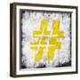 Yellow Hash-Jace Grey-Framed Art Print