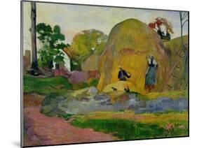 Yellow Haystacks, or Golden Harvest, 1889-Paul Gauguin-Mounted Giclee Print