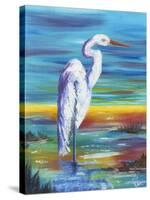 Yellow Heron I-Olivia Brewington-Stretched Canvas