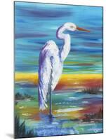 Yellow Heron I-Olivia Brewington-Mounted Art Print