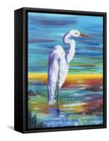 Yellow Heron I-Olivia Brewington-Framed Stretched Canvas