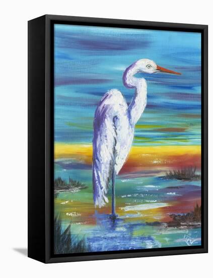 Yellow Heron I-Olivia Brewington-Framed Stretched Canvas