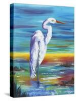 Yellow Heron I-Olivia Brewington-Stretched Canvas