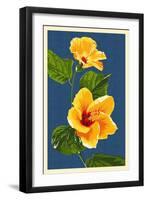 Yellow Hibiscus-Lantern Press-Framed Art Print