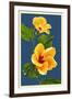 Yellow Hibiscus-Lantern Press-Framed Art Print